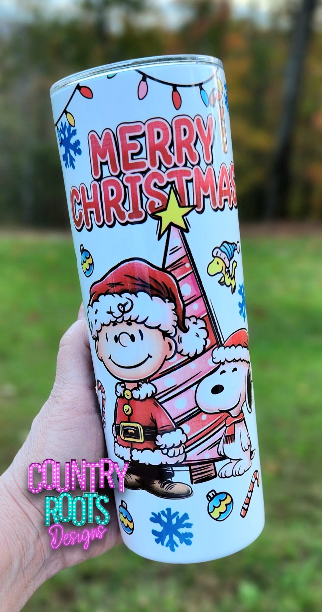 Christmas Peanuts 20oz Skinny Tumbler