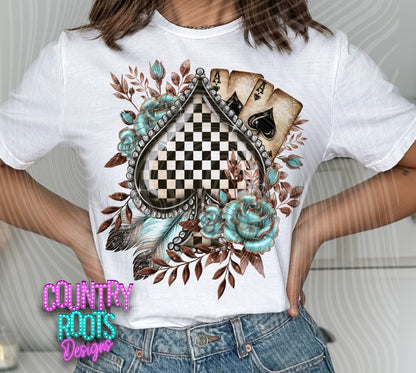 Checker Spades Tee