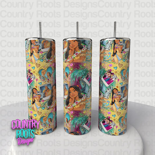 Pocah_ontas 20oz Skinny Tumbler