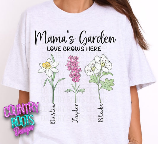 Custom Birth Month Flowers Tee