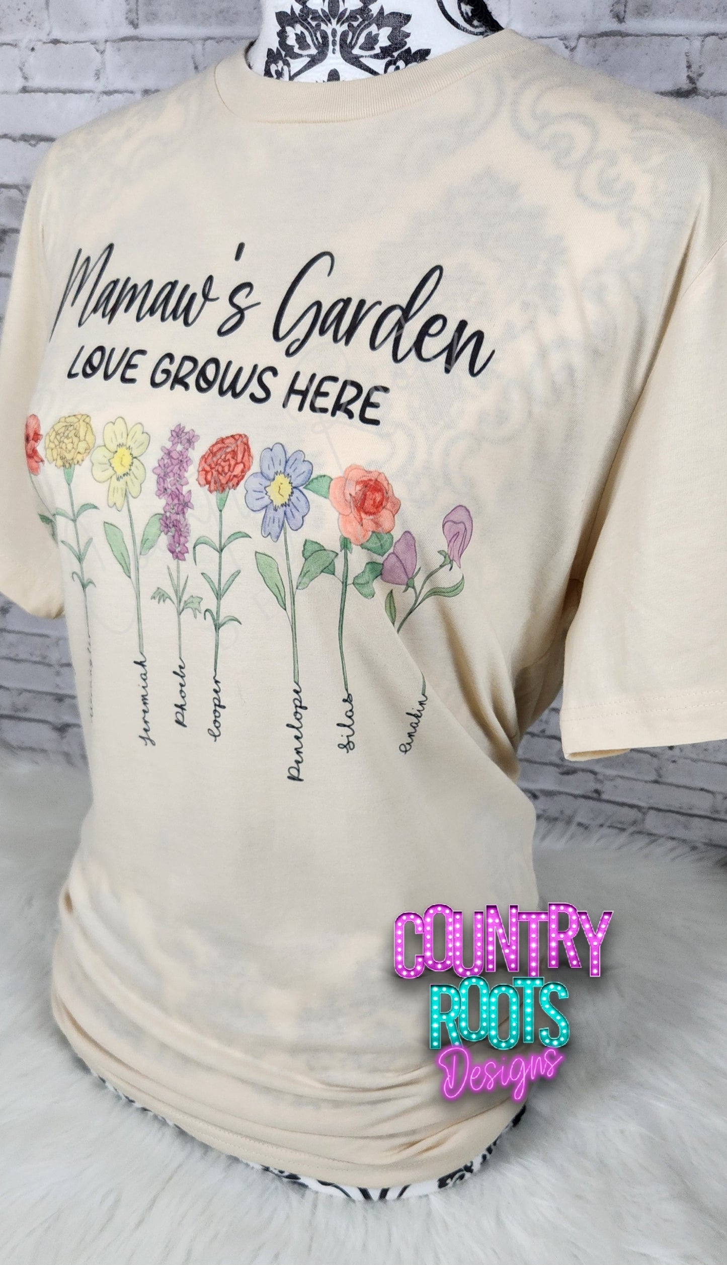 Custom Birth Month Flowers Tee