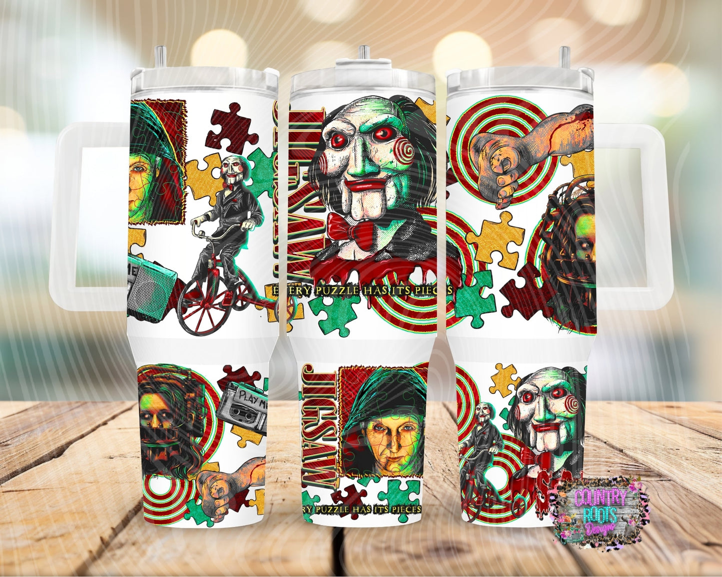Jig_saw_Horror 40oz Tumbler