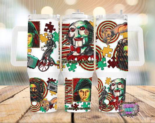 Jig_saw_Horror 40oz Tumbler
