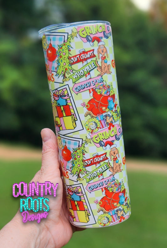 Going Grinchin' 20oz Skinny Tumbler