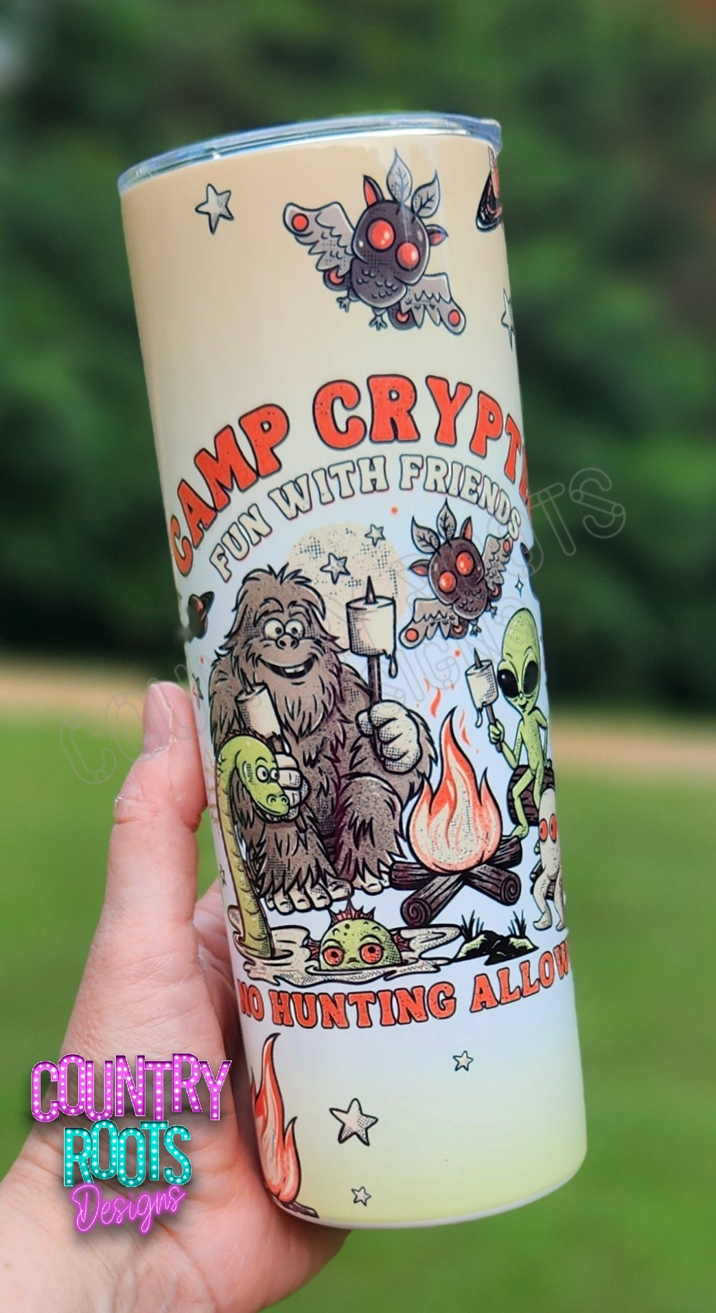 Camp_Cryptid 20oz Skinny Tumbler