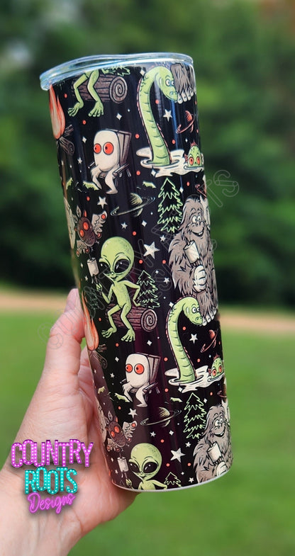 Camp_Cryptid 20oz Skinny Tumbler