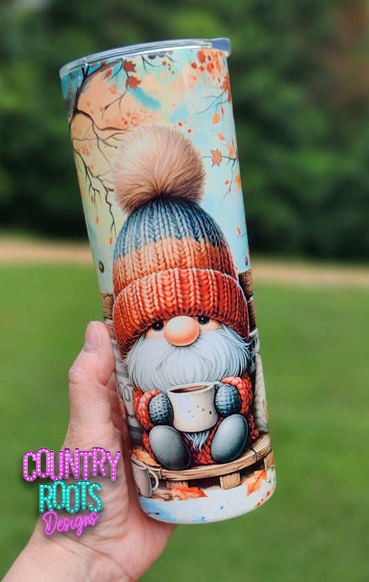 Autumn Gnome 20oz Skinny Tumbler