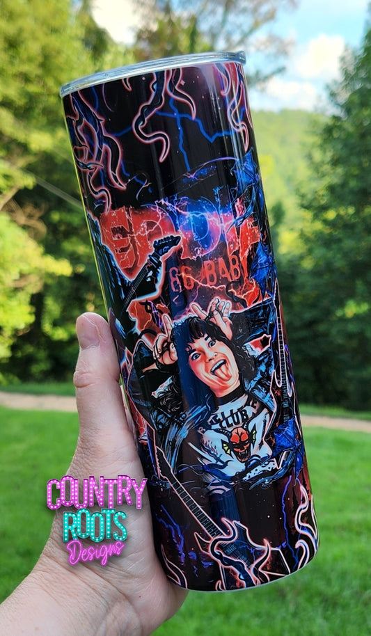 Stranger_Eddie 20oz Skinny Tumbler