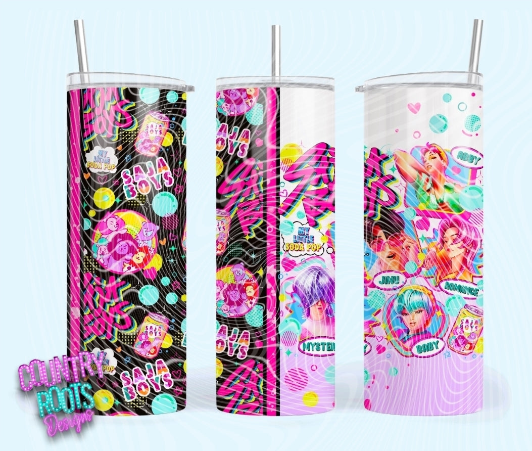 Saja Boys_ Pink 20oz Skinny Tumbler