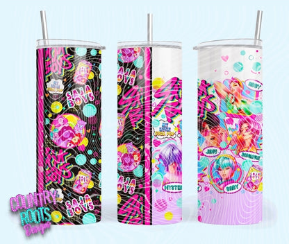Saja Boys_ Pink 20oz Skinny Tumbler
