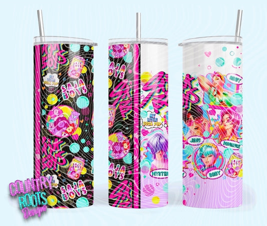Saja Boys_ Pink 20oz Skinny Tumbler
