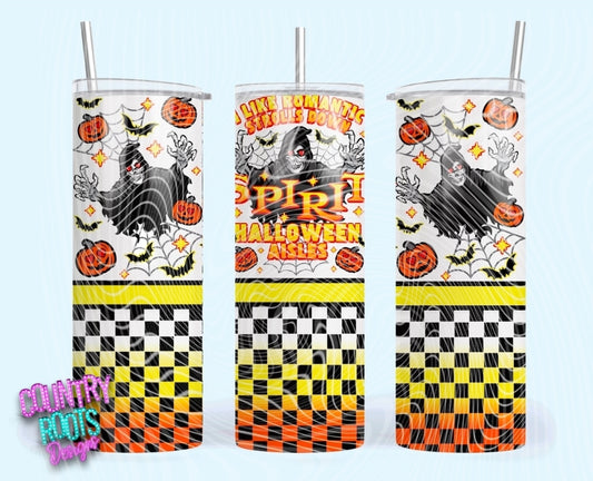 Spirit Halloween Aisles. 20oz Skinny Tumbler