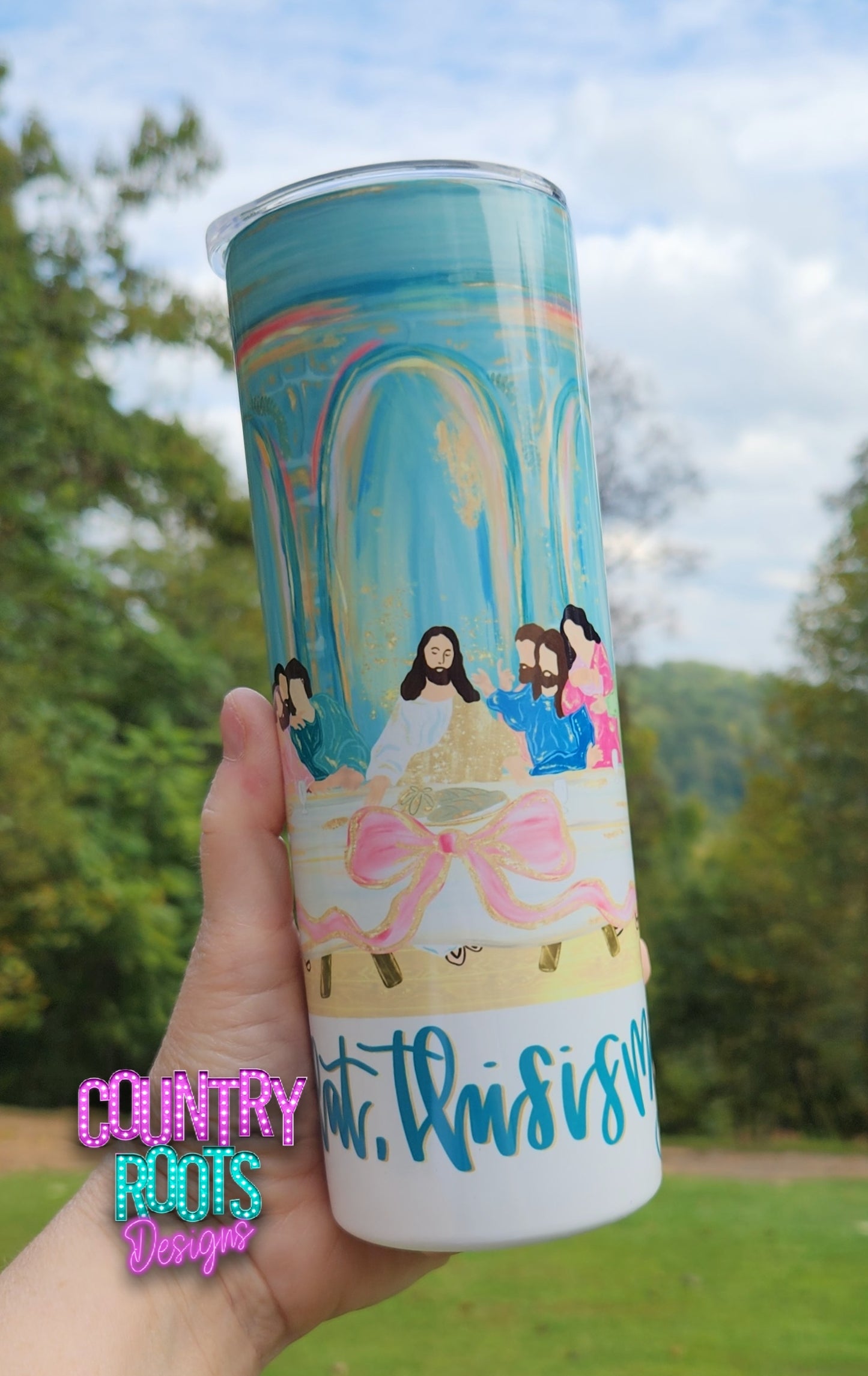 RTS The Last Supper 20oz Skinny Tumbler