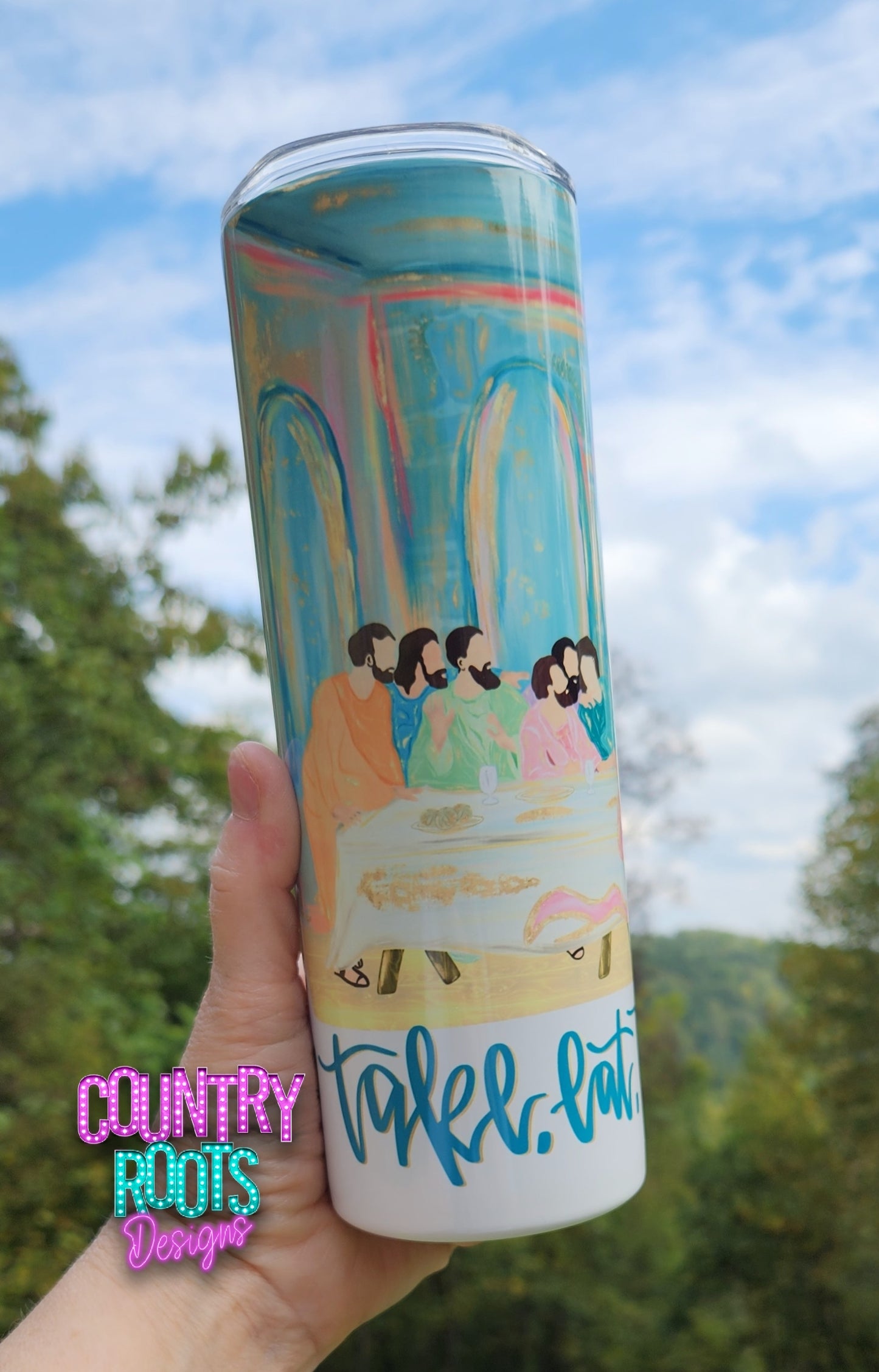 RTS The Last Supper 20oz Skinny Tumbler