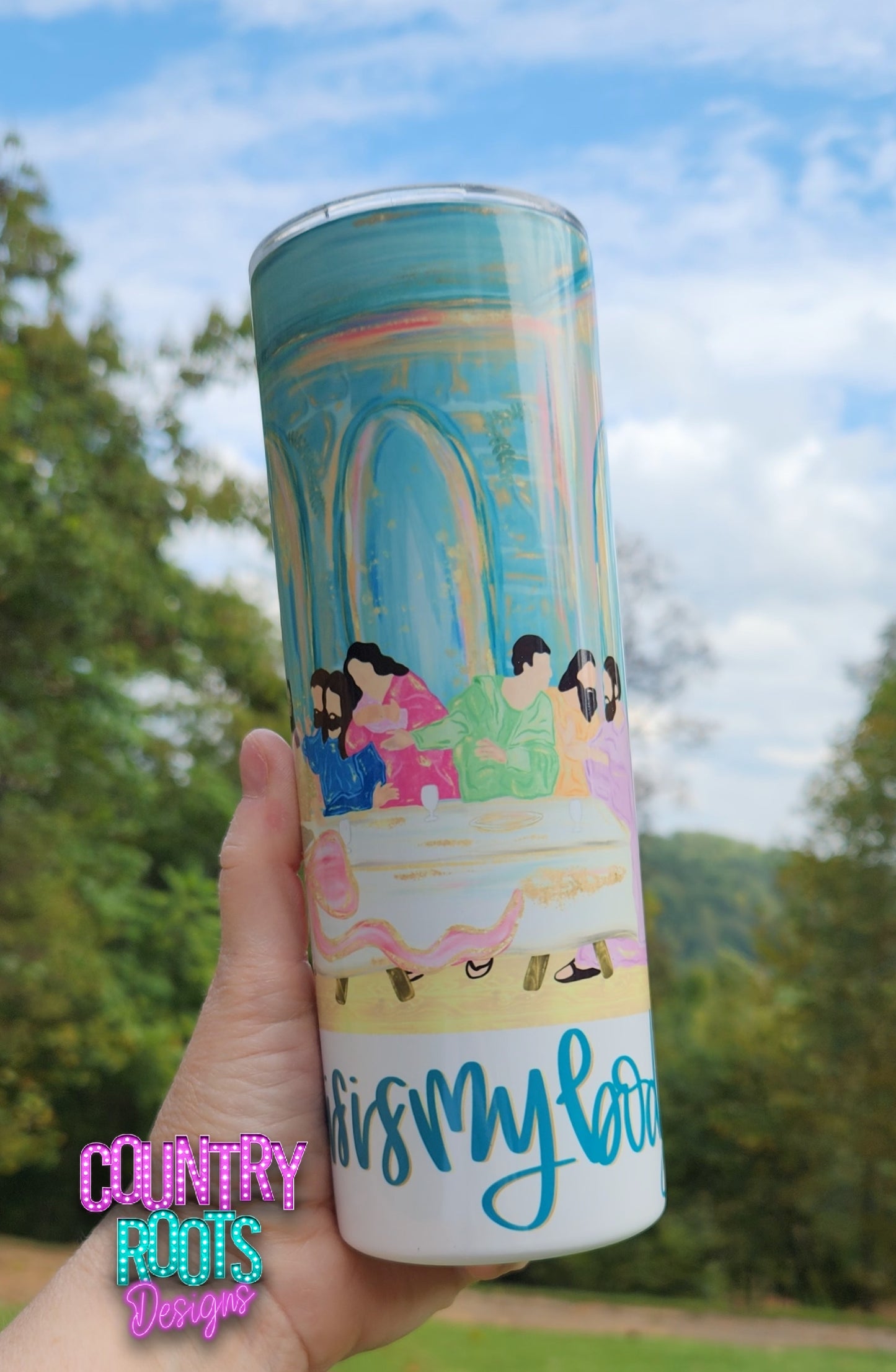 RTS The Last Supper 20oz Skinny Tumbler