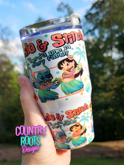 RTS There's One In Every Family_Stitch 12oz Grippy Tumbler