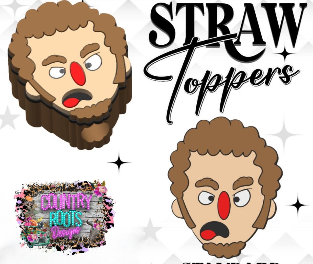 Marv 3D Straw Topper