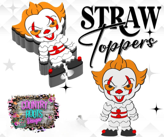 Clown 3D Straw Topper