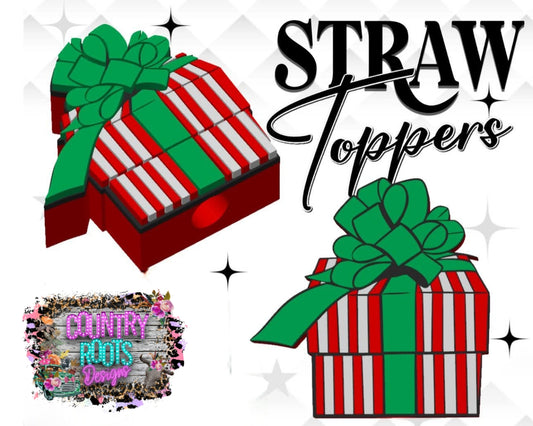 Polar Present 3D Straw Topper