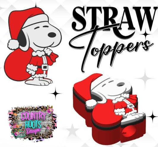 Snoopy_ 3D Straw Topper