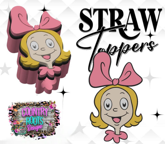 Cindy 3D Straw Topper