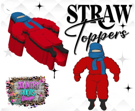 Christmas Brother 3D Straw Topper