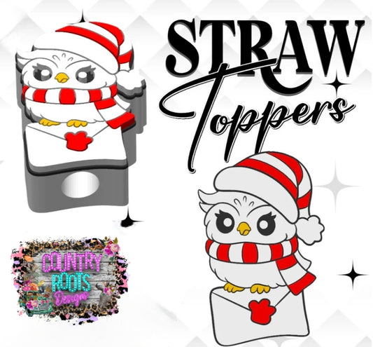 HP Owl 3D Straw Topper
