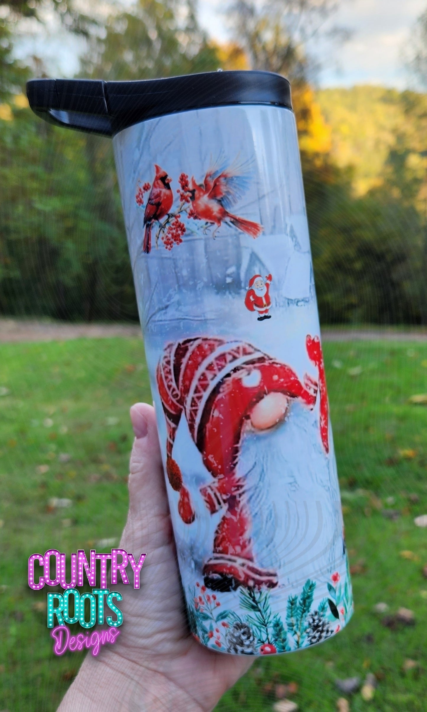 Christmas Gnome/Red 20oz Skinny Tumbler
