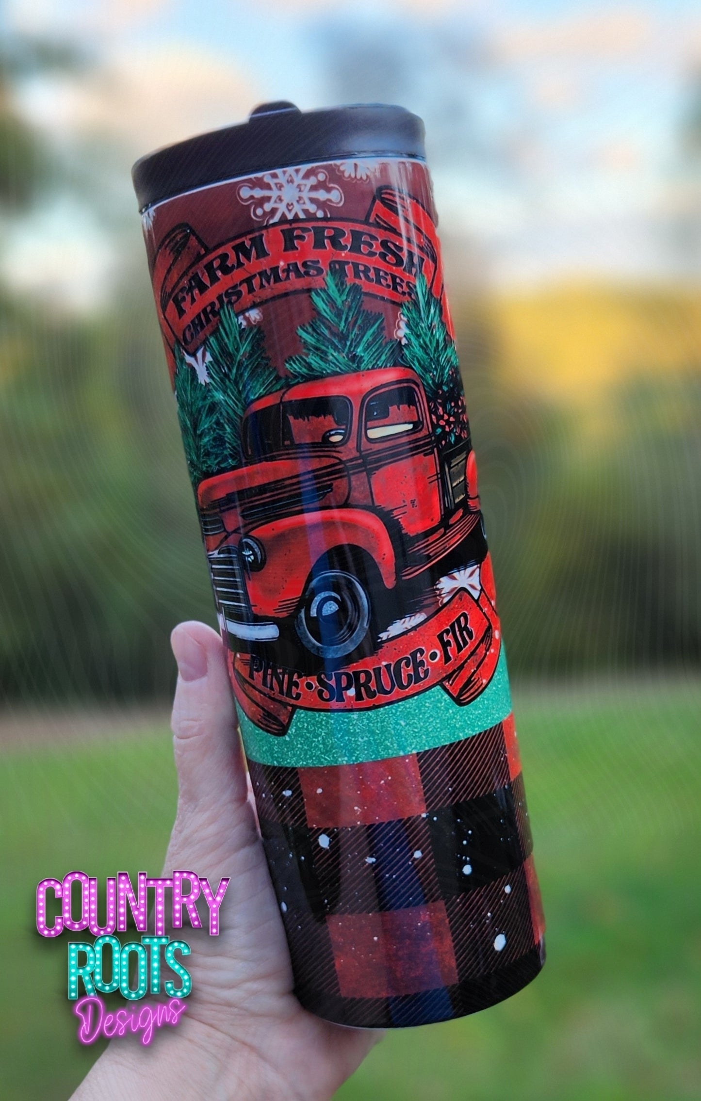 Farm Fresh Christmas Trees 20oz Skinny Tumbler