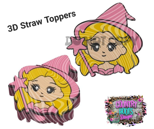 Glinda 3D Straw Topper