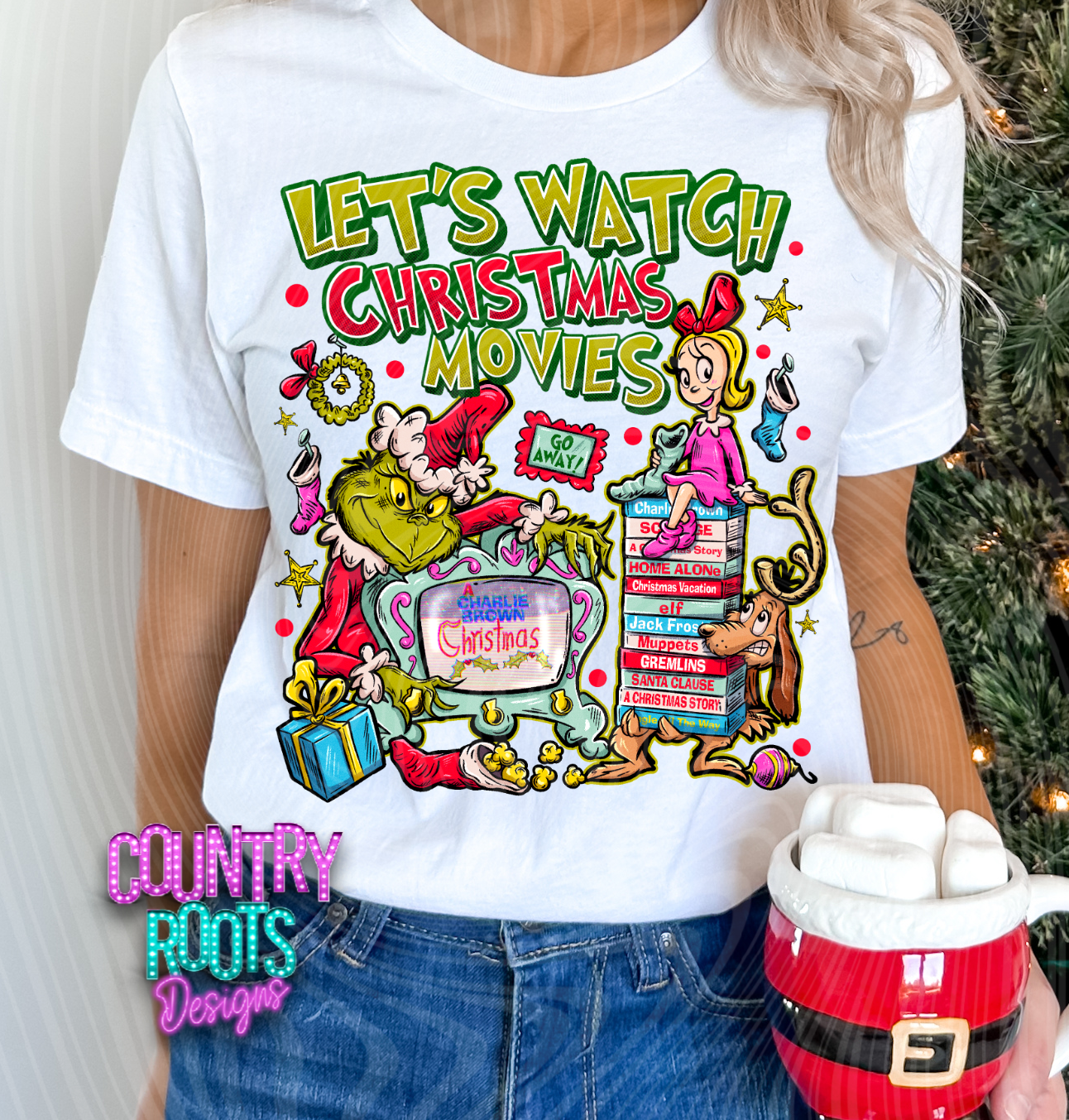 Let's Watch Christmas Movies Tee