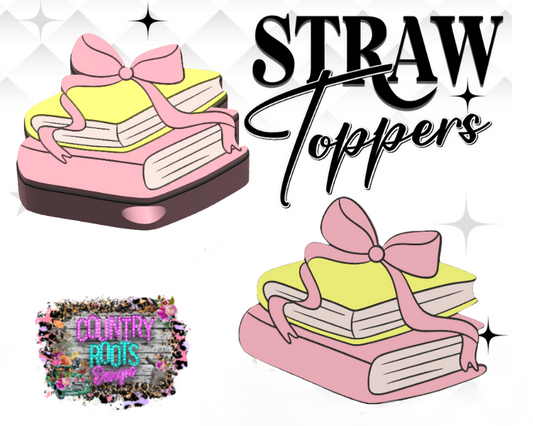 Books_Bow 3D Straw Topper