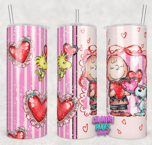 Charlie_ Heart 20oz Skinny Tumbler