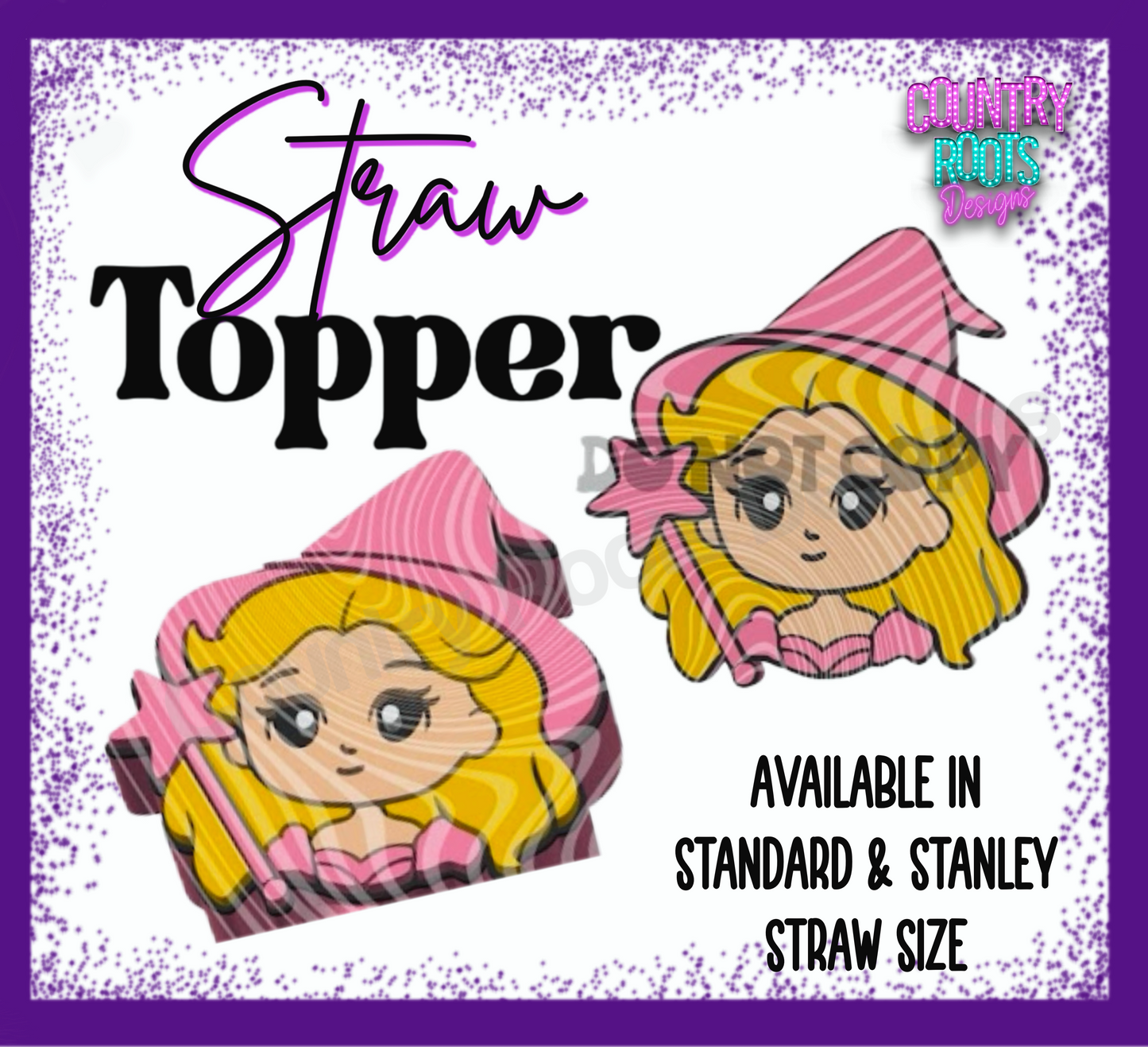RTS Glinda 3D Straw Topper