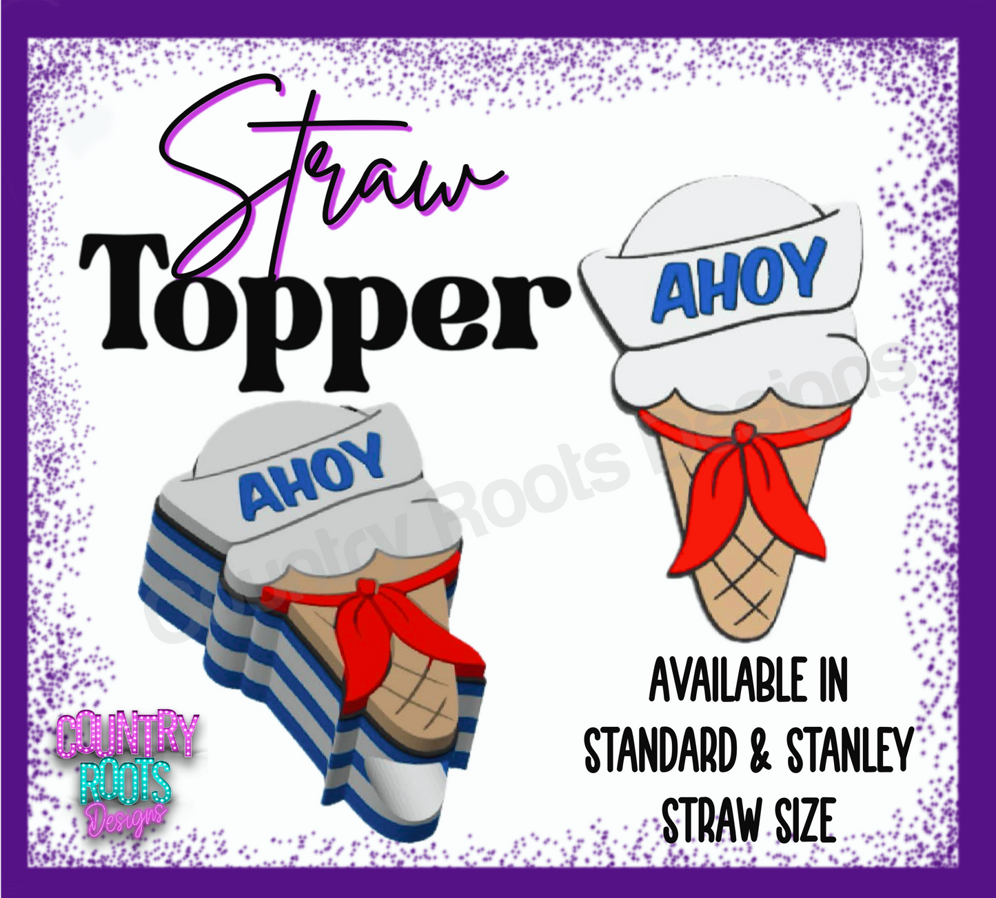 RTS Ahoy 3D Straw Topper
