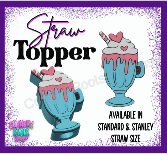 RTS Milkshake 3D Straw Topper