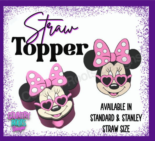 Girl Mouse_ 3D Straw Topper