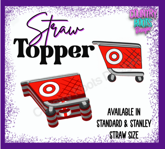 Shopping Cart 3D Straw Topper