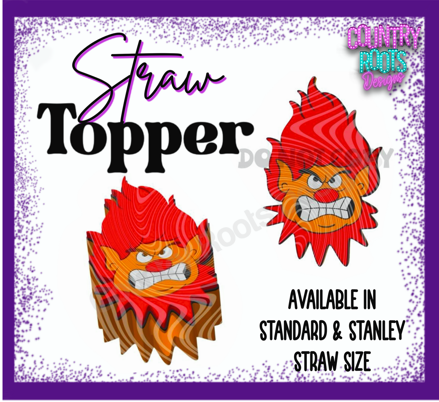 RTS Hot Brother 3D Straw Topper