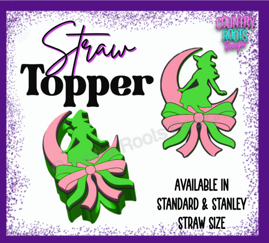 Witch Bow 3D Straw Topper