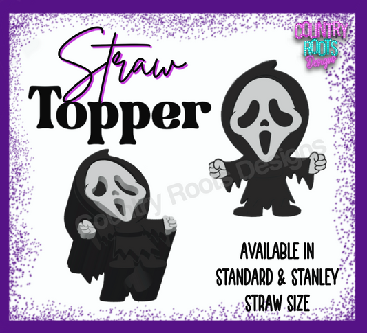 RTS Ghost_Scream 3D Straw Topper