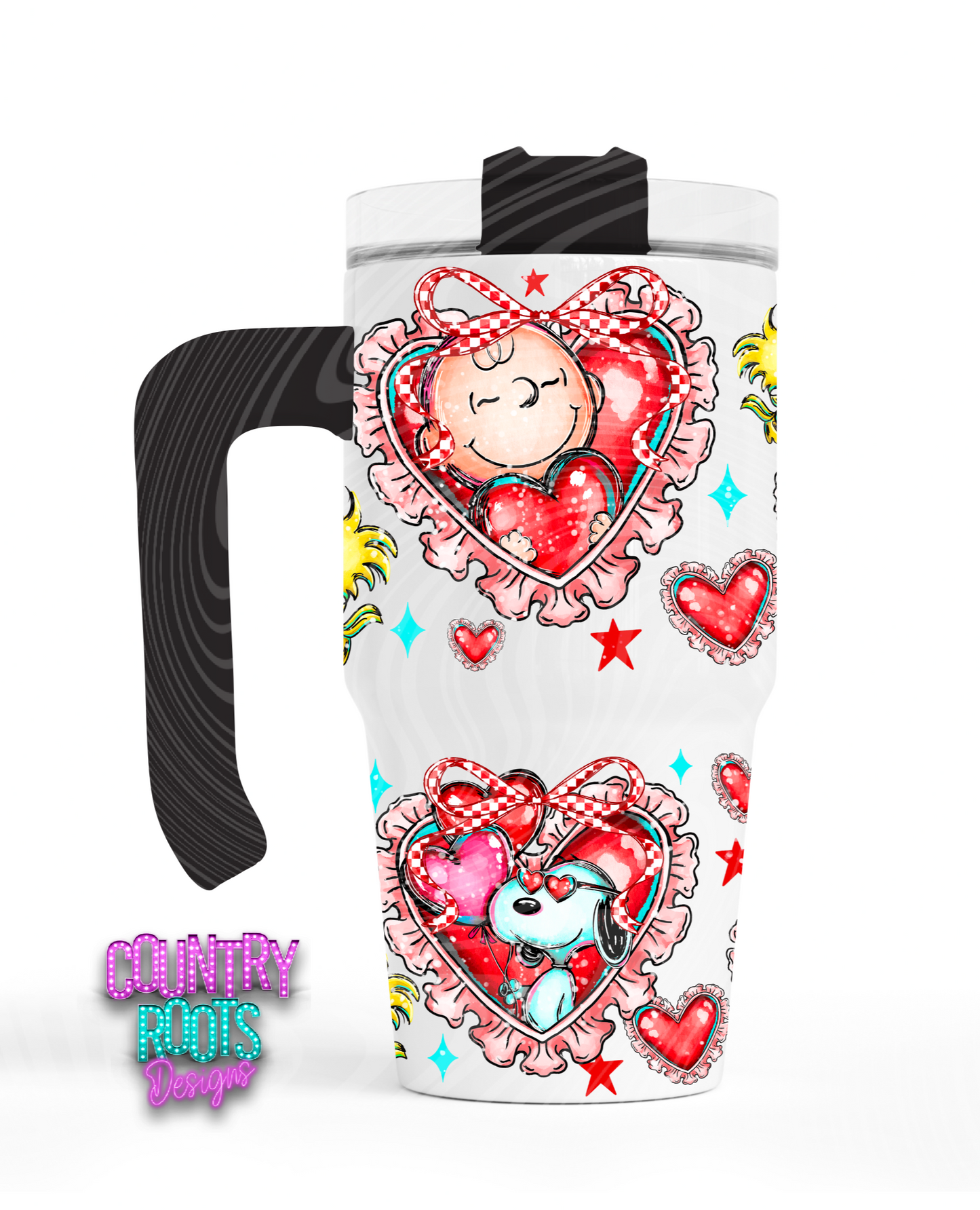 Charlie_Heart 12oz Grippy Tumbler