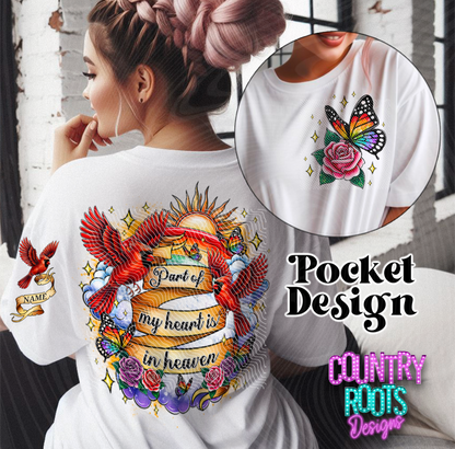 Part of my heart is in Heaven Tee (Front & Back)