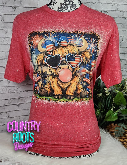 Patriotic Highland Cow