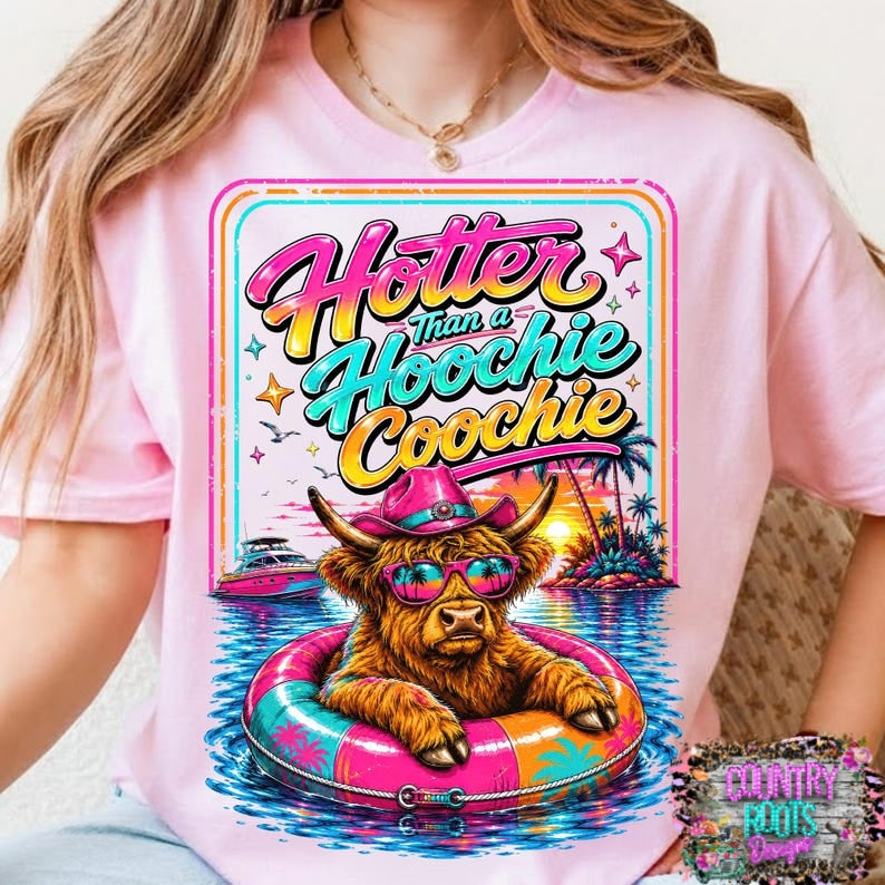 Hotter Than A Hoochie Coochie/ Cow- Comfort Colors Tee