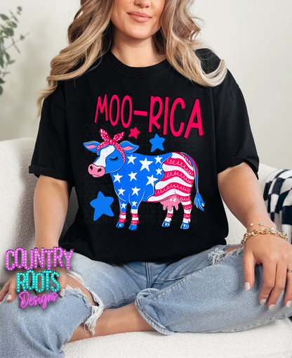 Moo-Rica- Comfort Colors Tee
