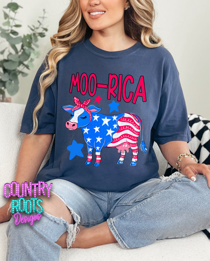 Moo-Rica- Comfort Colors Tee