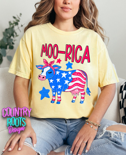 Moo-Rica- Comfort Colors Tee