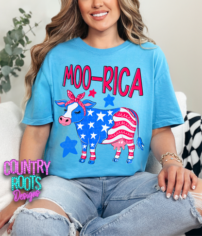 Moo-Rica- Comfort Colors Tee