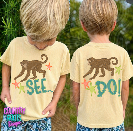 Monkey See/Monkey Do-Boys- Comfort Colors (Kids)